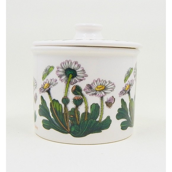 Portmeirion Botanic Garden Ceramic Covered Sugar Bowl Drum Shape Daisy - Picture 3 of 8